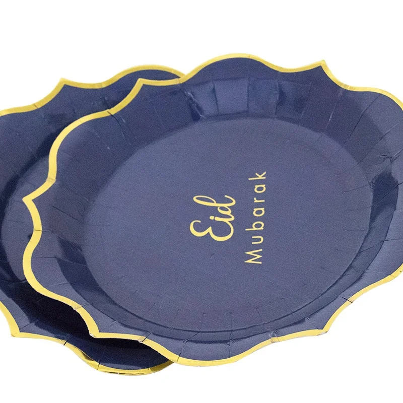 9 Eid Mubarak plates 9" 8pcs (616223)