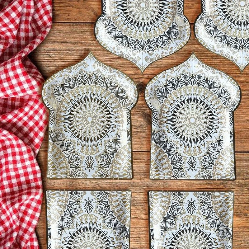 12 EID Mubarak Plates 12pcs (616279)