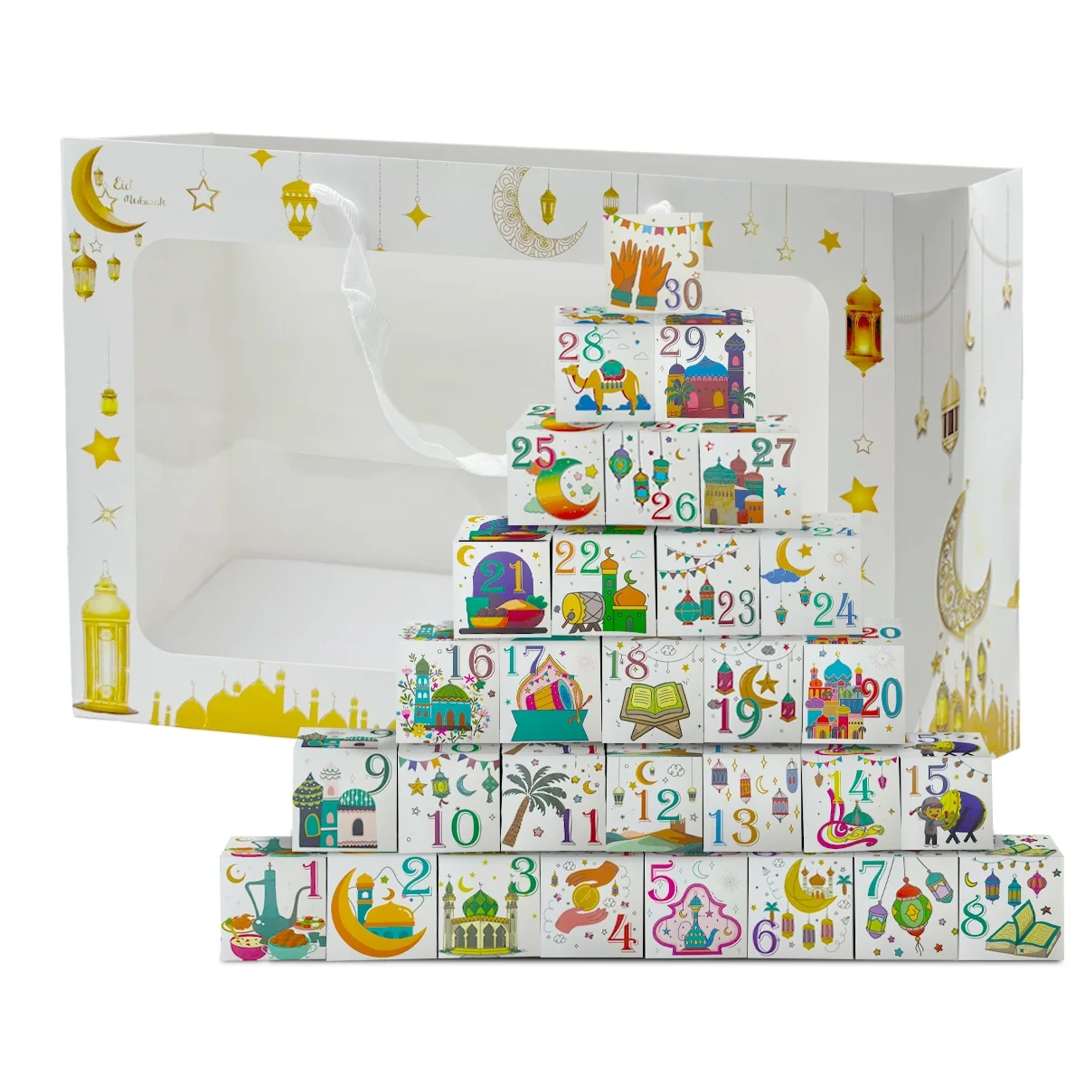DIY Eid Countdown Calendar Boxes Set — packaging