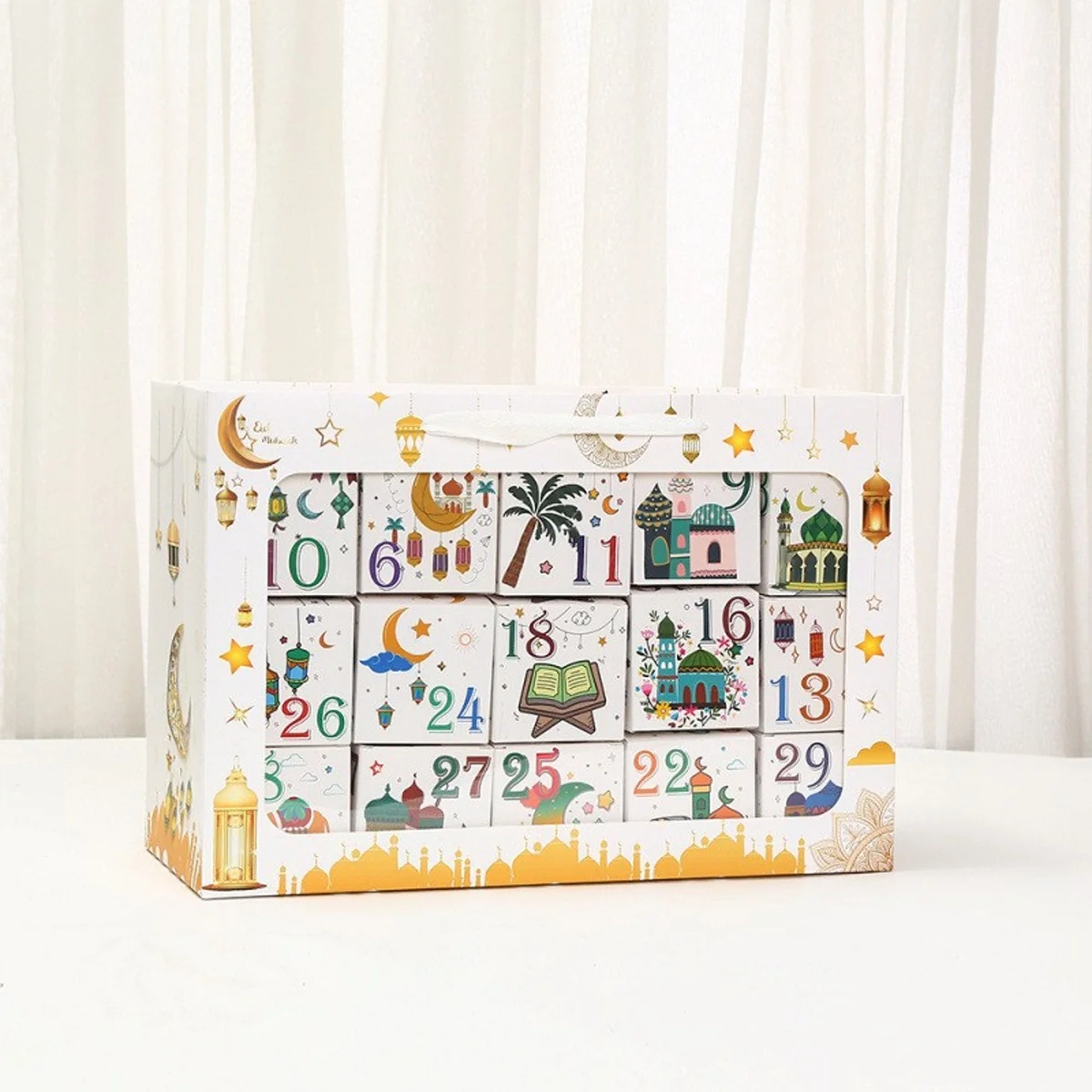 DIY Eid Countdown Calendar Boxes Set — size reference