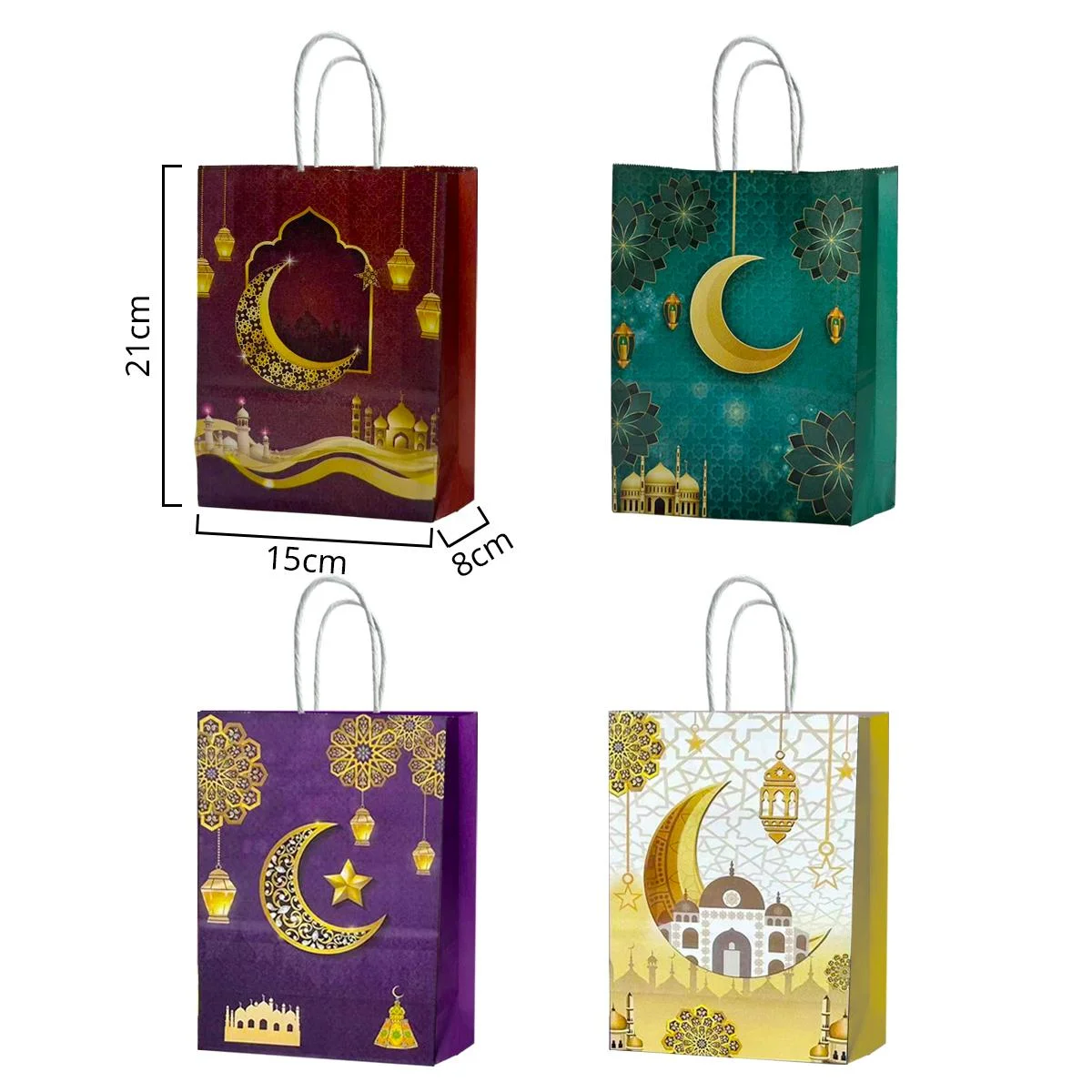 Islamic Festive Gift Paper Bag — size reference