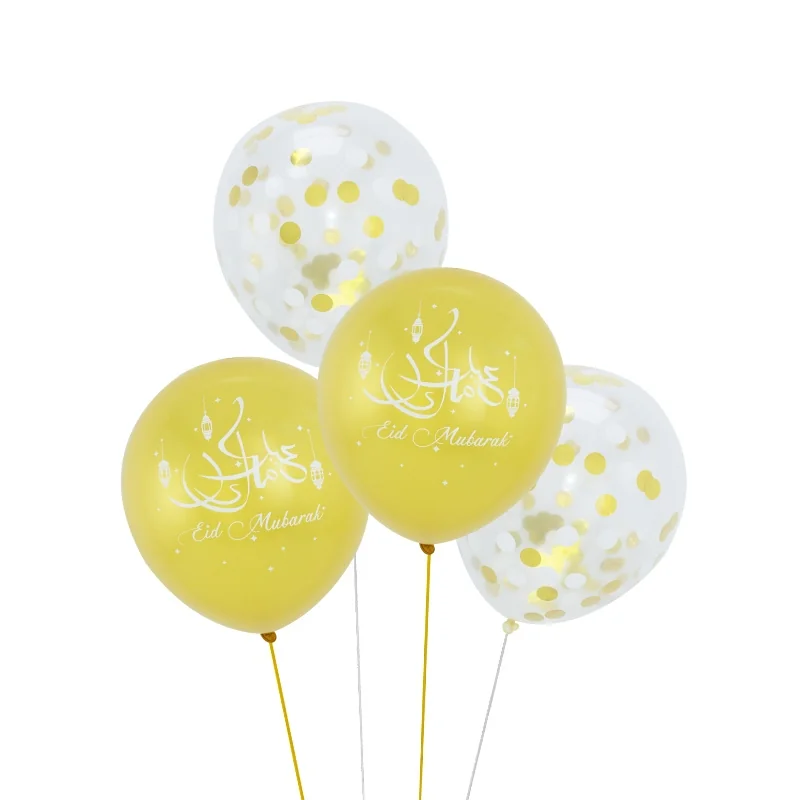 Eid Printed and Confetti Balloon 6ct (624057)