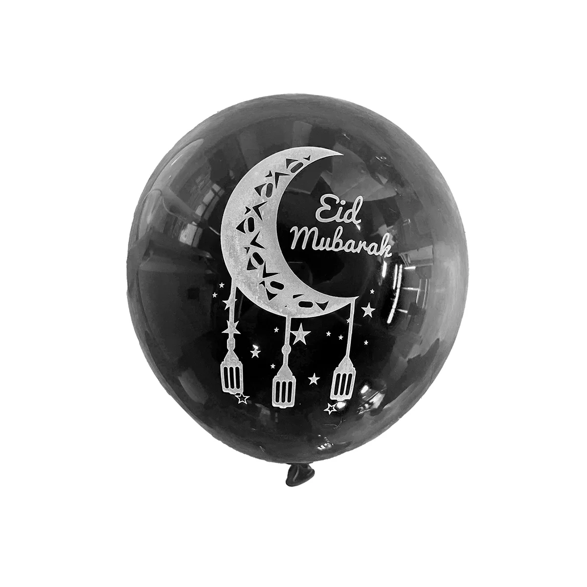 Eid Printed 12 inch Latex Balloon 8ct Black (624166)