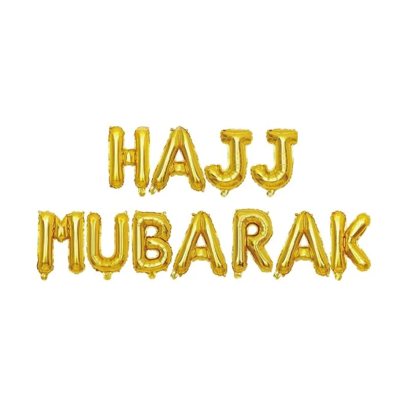 Hajj Foil Balloon Set 13pcs — front view