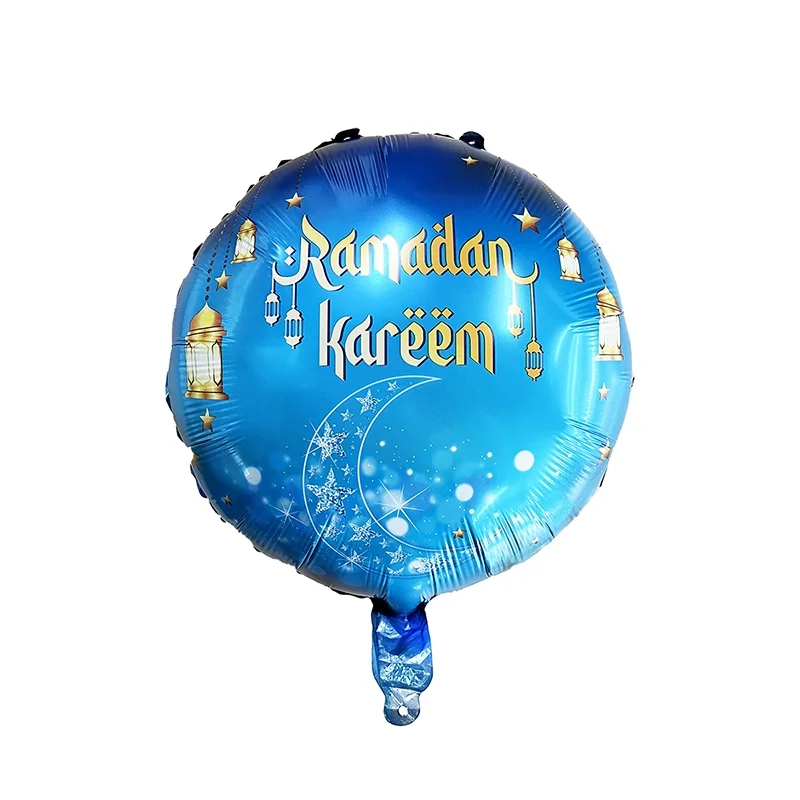 Ramadan 18inch Round Foil Balloon — angle view