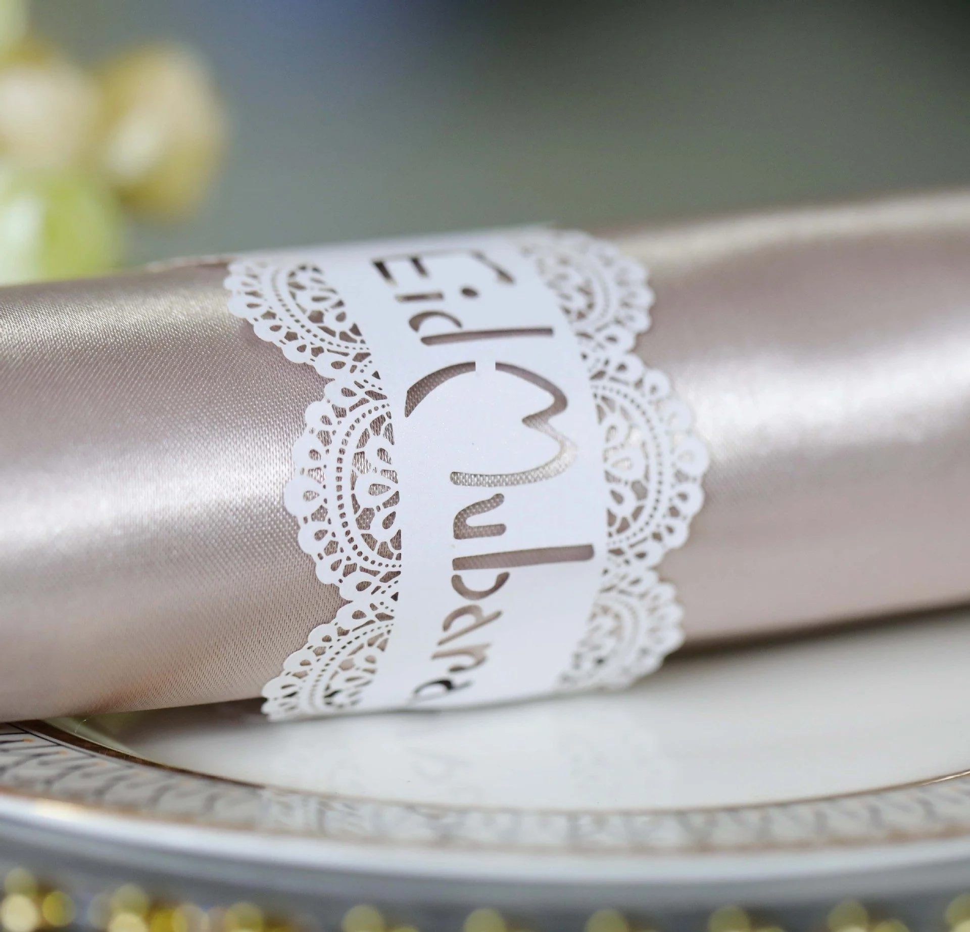 Eid Napkin Ring 8ct White (631344)