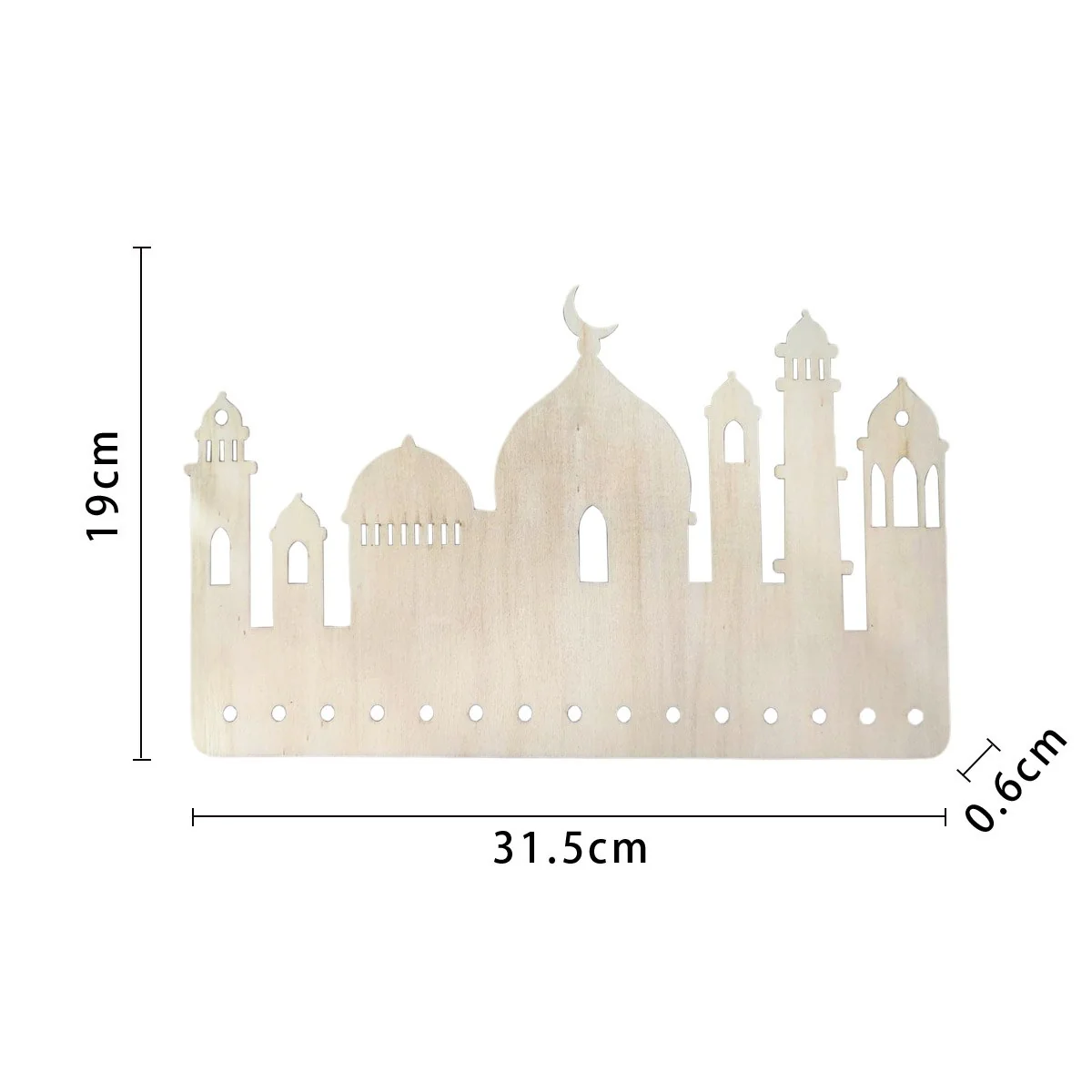 Ramadan Wooden Hanging Decoration 1pcs (631672)