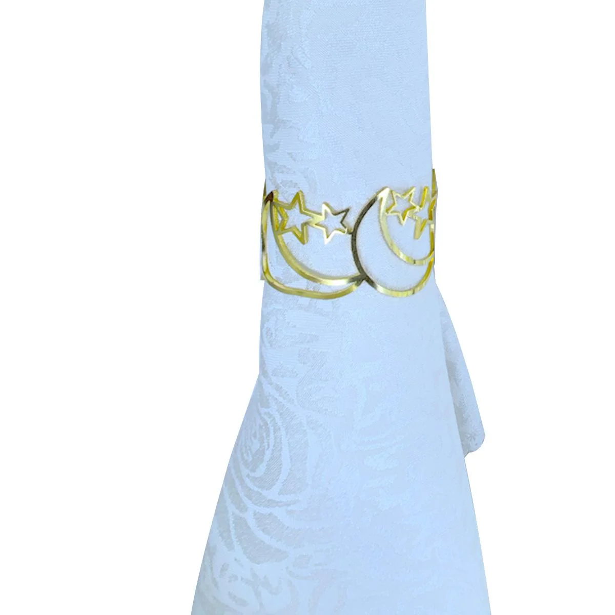 Moon Star Napkin Ring — angle view