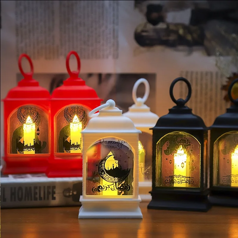 Ramadan Faux Candle Lantern mix 3 colors 12ct (641252)