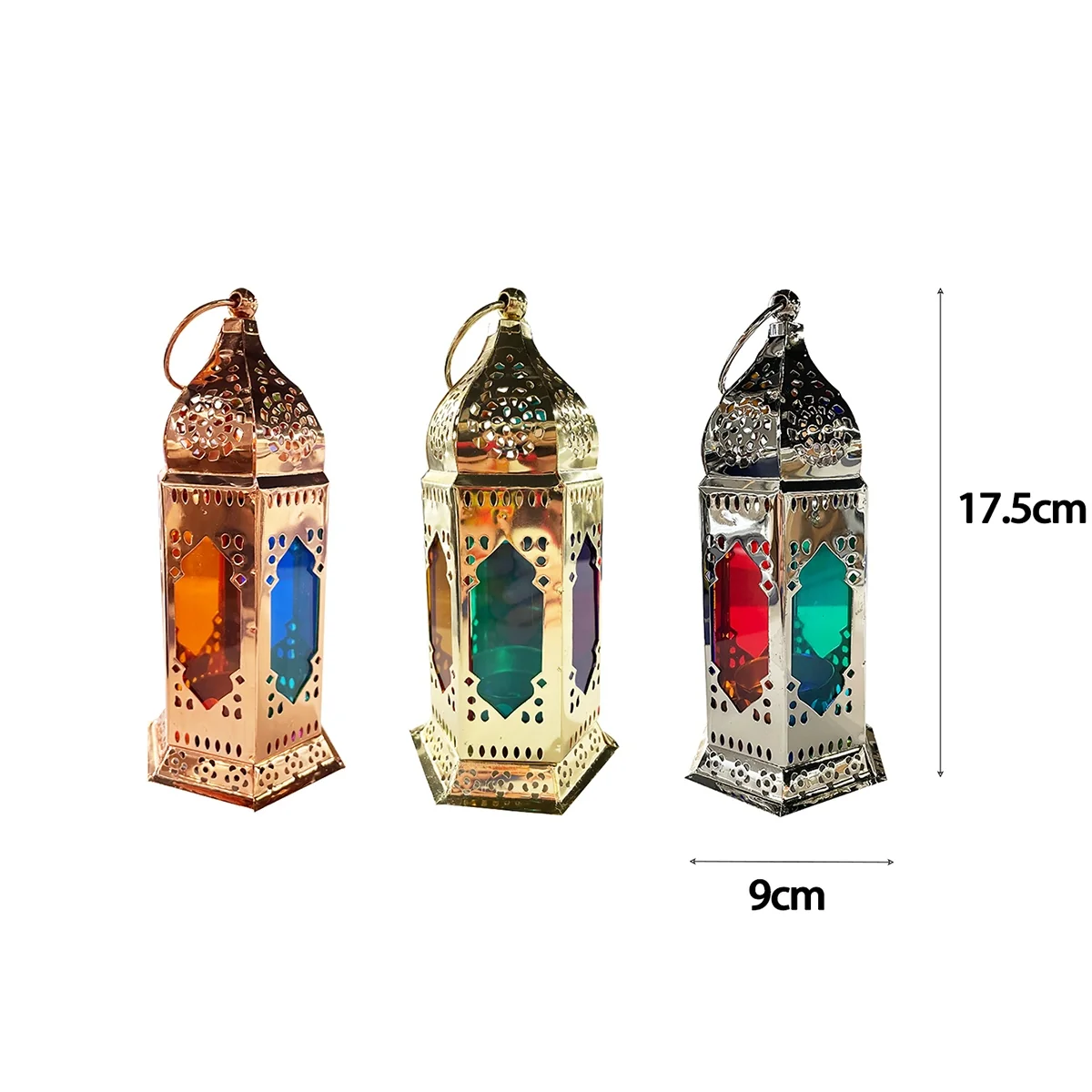 EID CANDLE LANTERN LED 9*18cm 12pcs (641267)