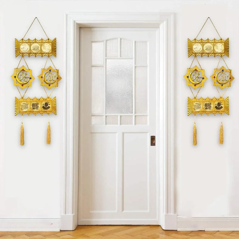 Gold Islamic Wall Decoration 60pcs — angle view