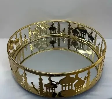 EID Golden Mirror Round Serving Tray 48pcs (642039)