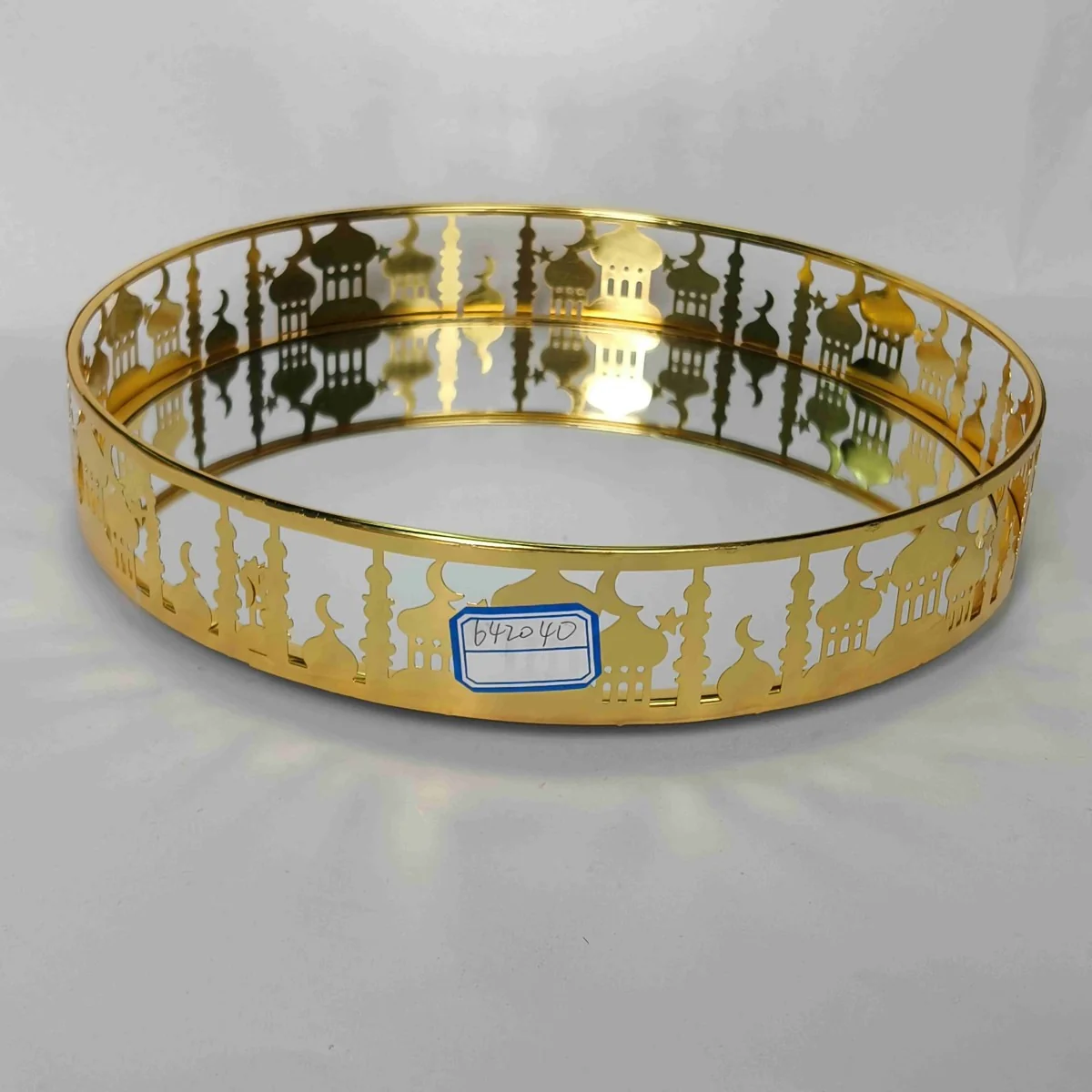 EID Golden Mirror Round Serving Tray 48pcs (642040)