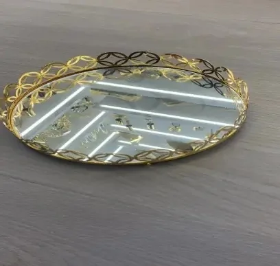 EID Golden Mirror Round Serving Tray 36pcs (642053)