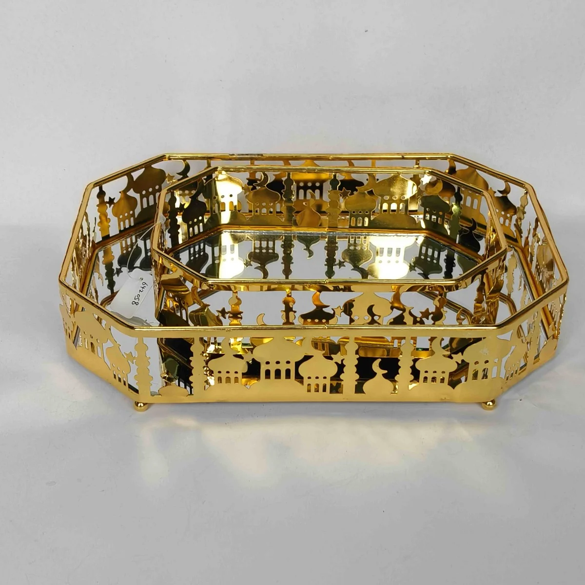 EID Golden Mirror Rectangle Serving Tray 48pcs (642059)
