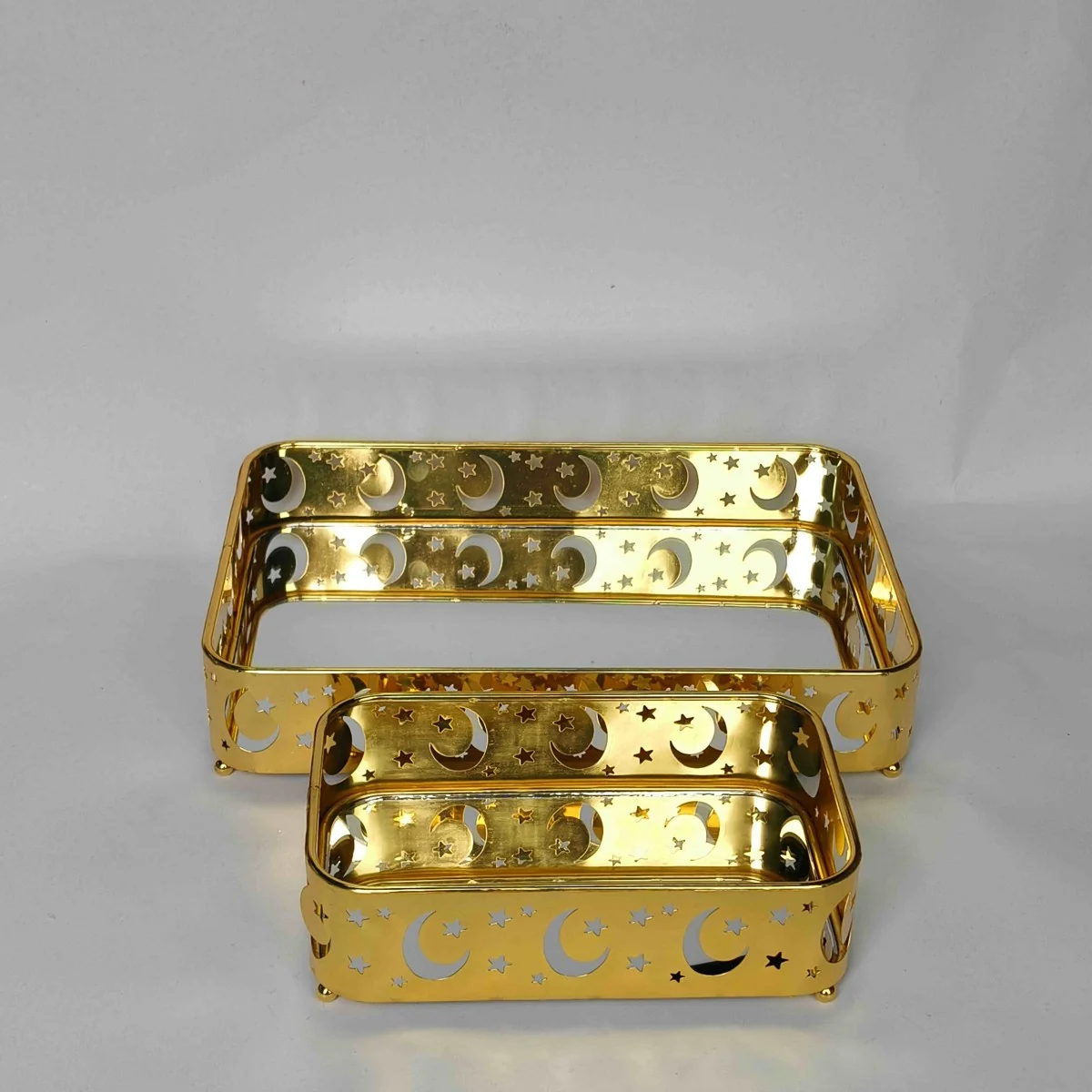 EID Golden Mirror Rectangle Serving Tray 60pcs (642062)