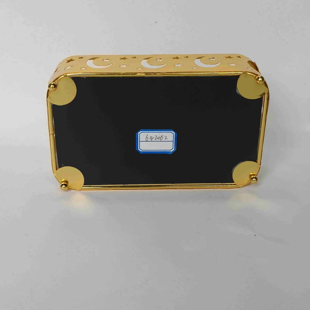 EID Golden Mirror Rectangle Serving Tray 60pcs — size reference