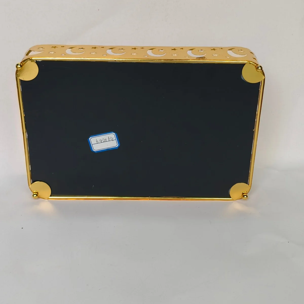 EID Golden Mirror Rectangle Serving Tray 36pcs (642065)