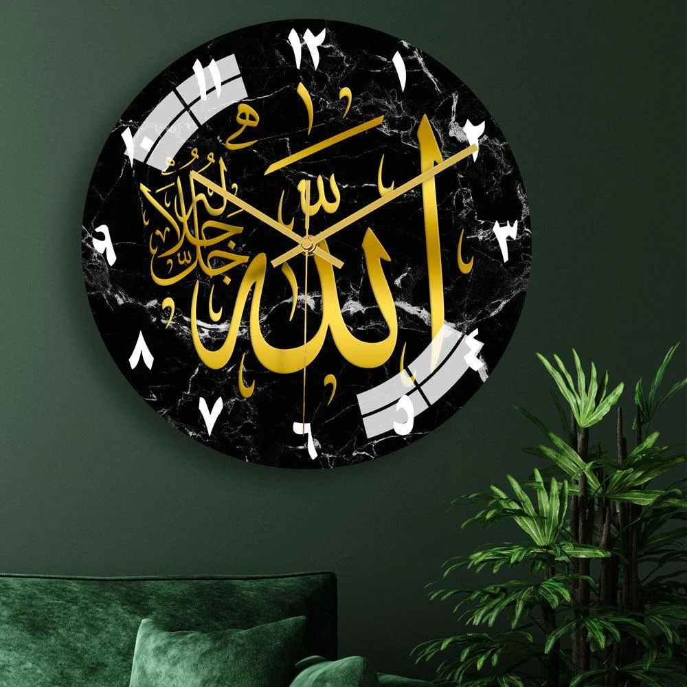Acrylic Mirror Islamic Clock — detail