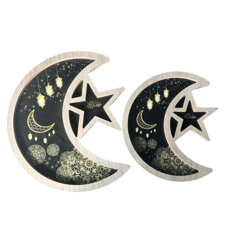Star&Moon Wooden Tray 1pcs (642095)