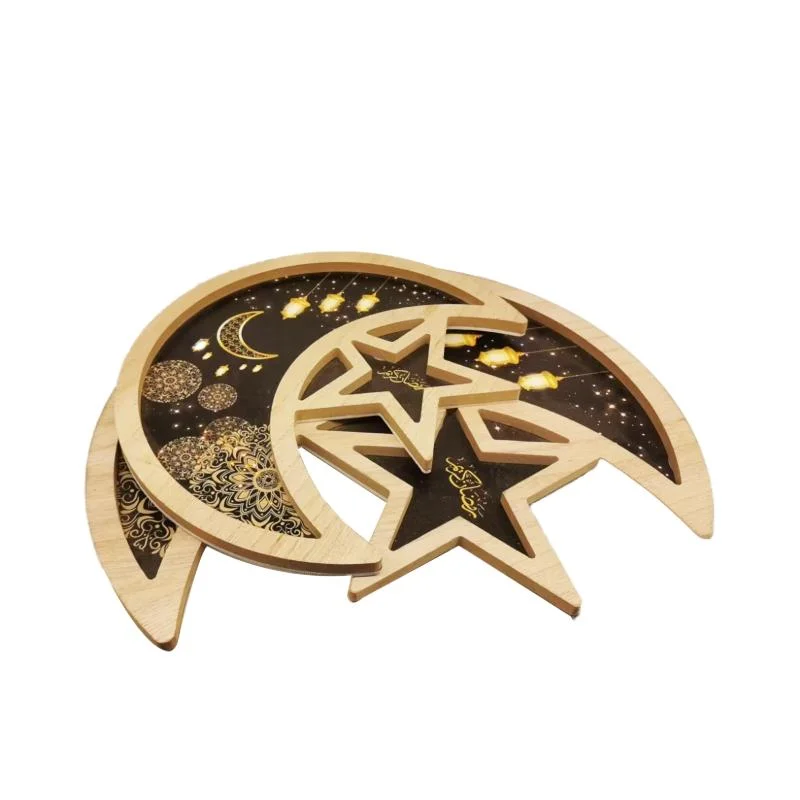 Star&Moon Wooden Tray — detail