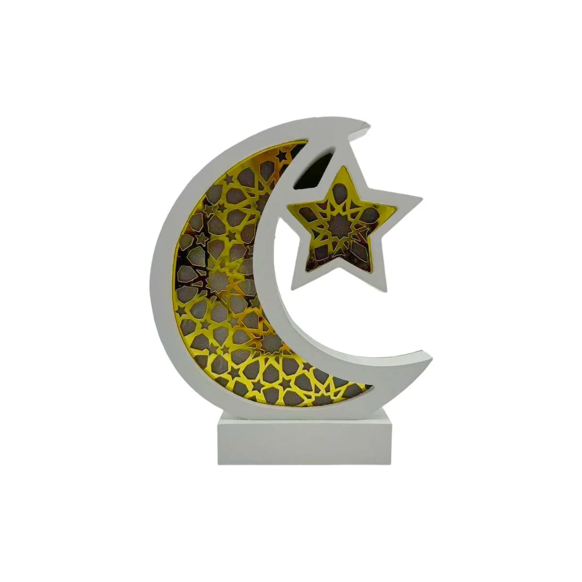 Star Moon LED Table Decoration star moon acrylic sign — angle view