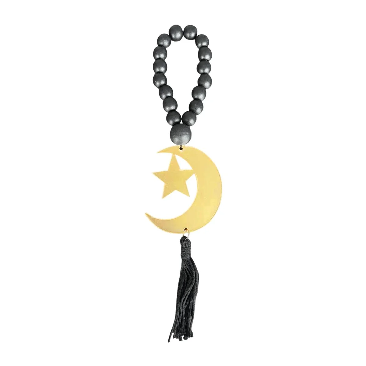 Moon Star Wooden Bead Wall Hanging 1pcs (642172)