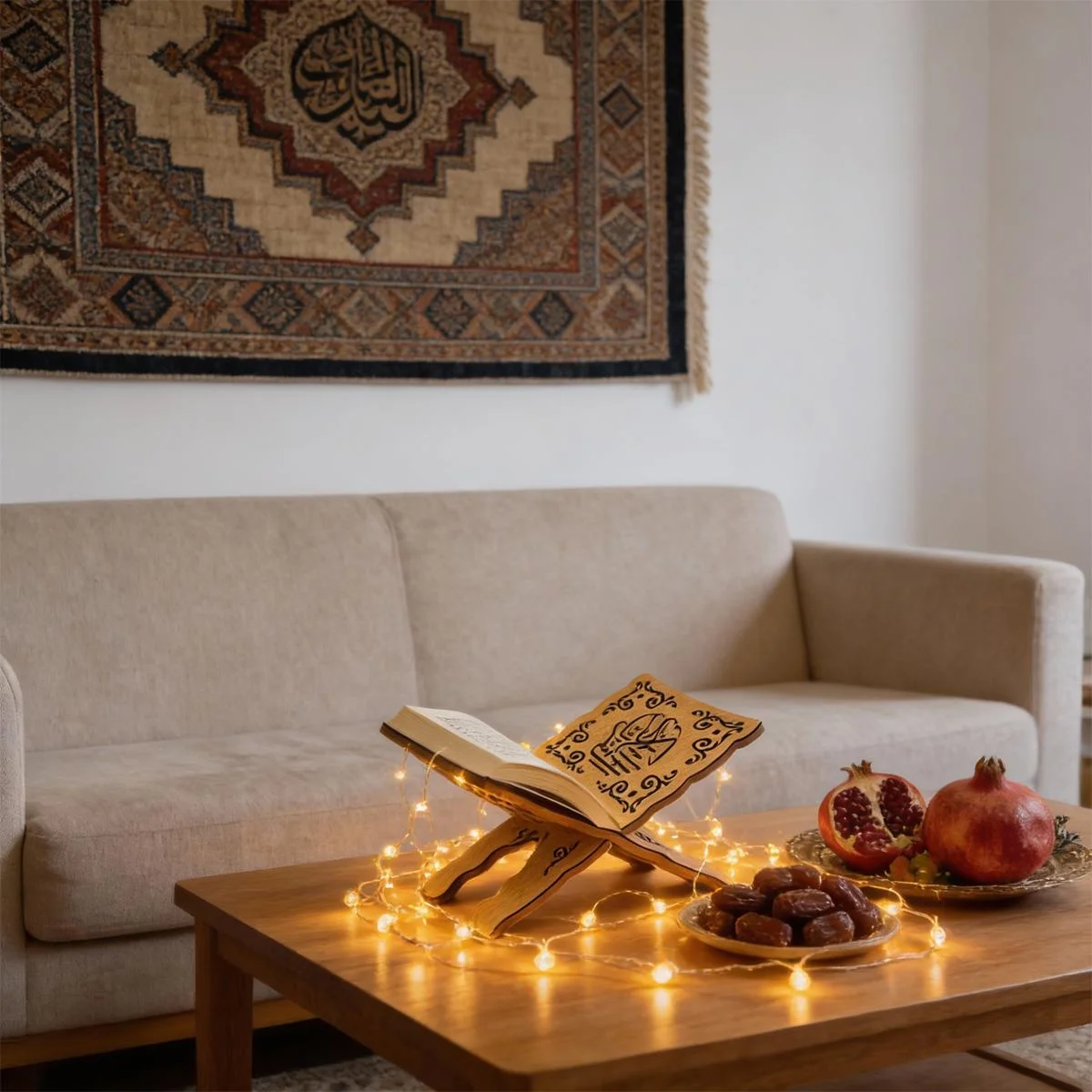 Wooden Quran Book Stand — size reference