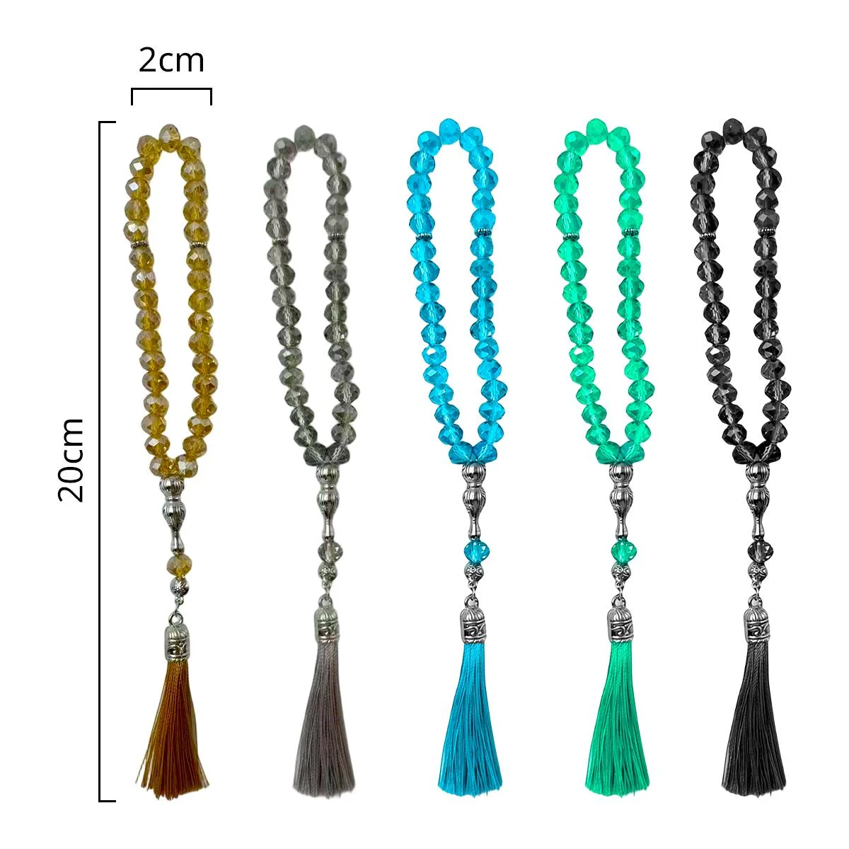 Muslim Tasbih Prayer Beads 33 — size reference