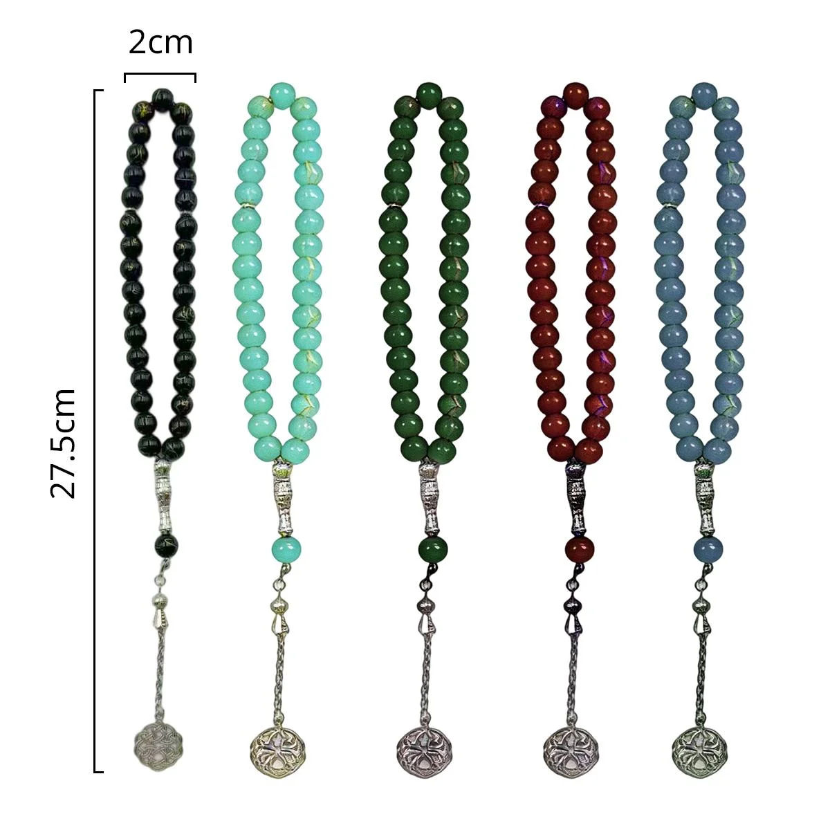 Muslim Tasbih Prayer Beads 33 beaded prayer beads — front view