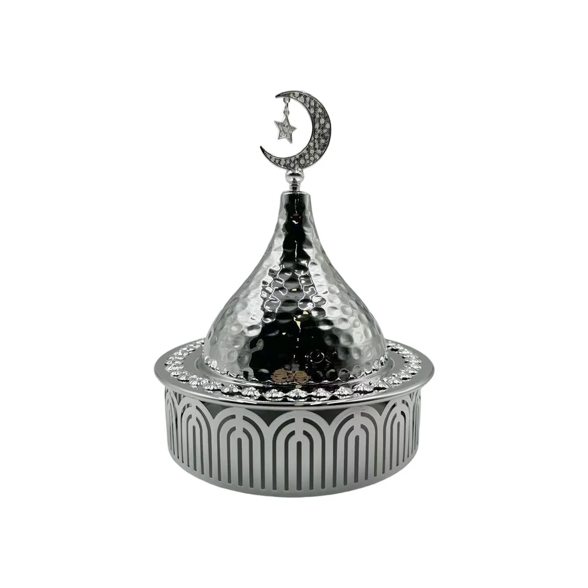 Silver Islamic Crescent Jar 1pcs (642208)