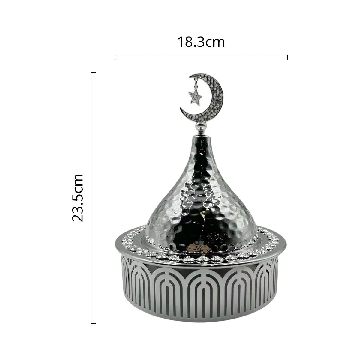 Silver Islamic Crescent Jar — packaging