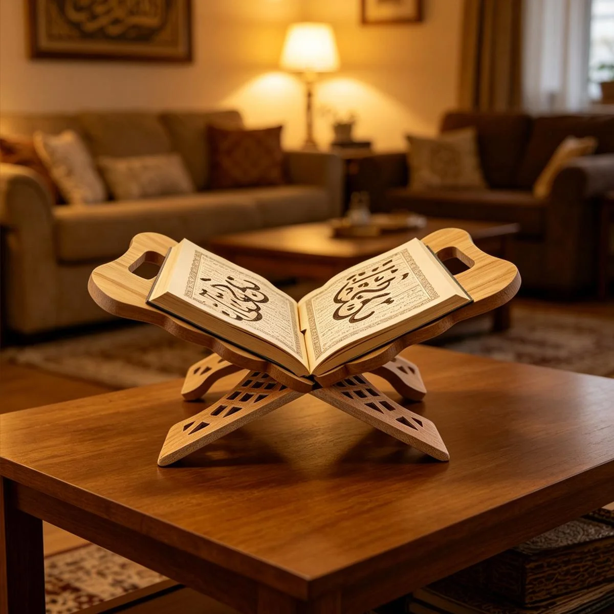 Islamic Quran Wooden Stand — packaging