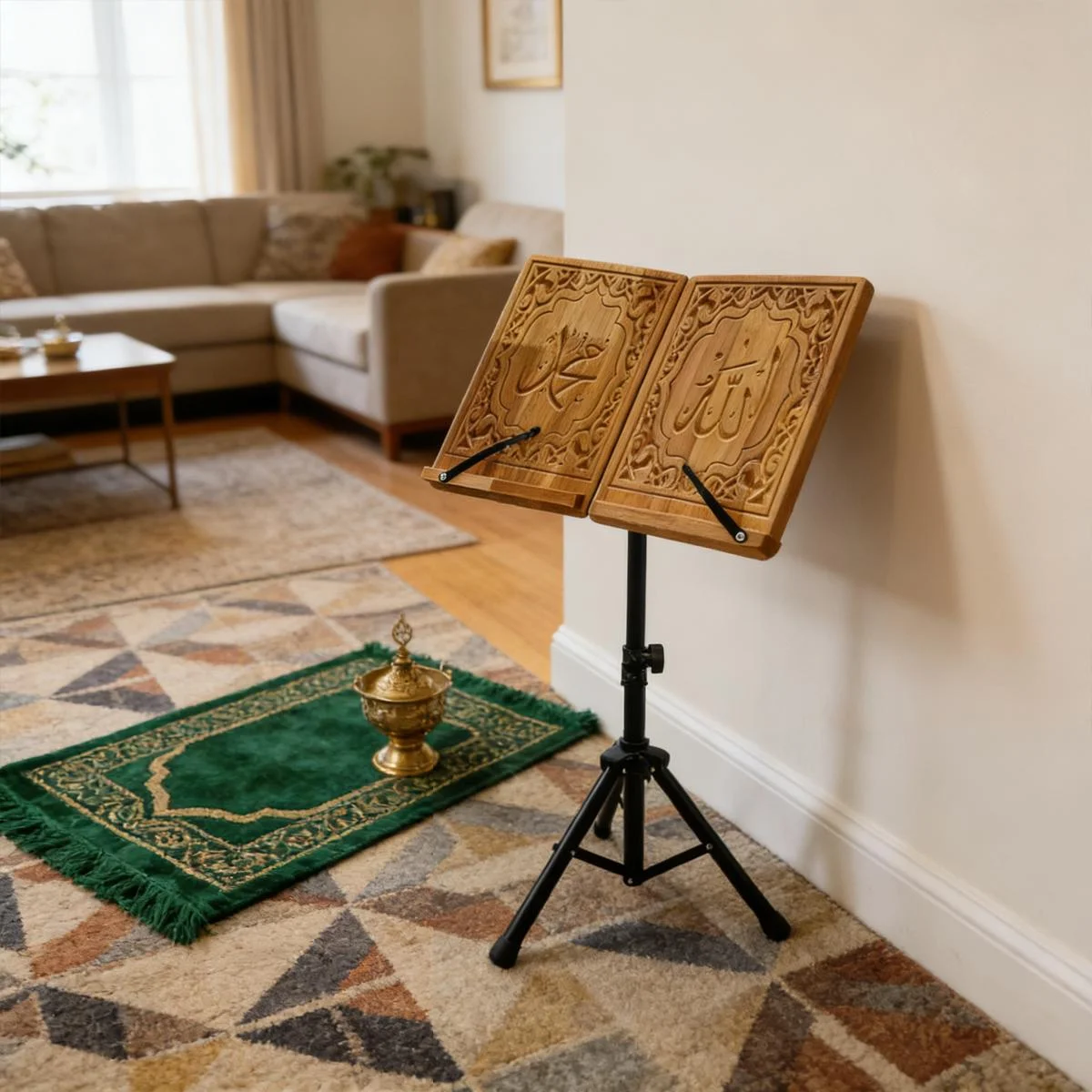 Wooden Quran Stand — detail