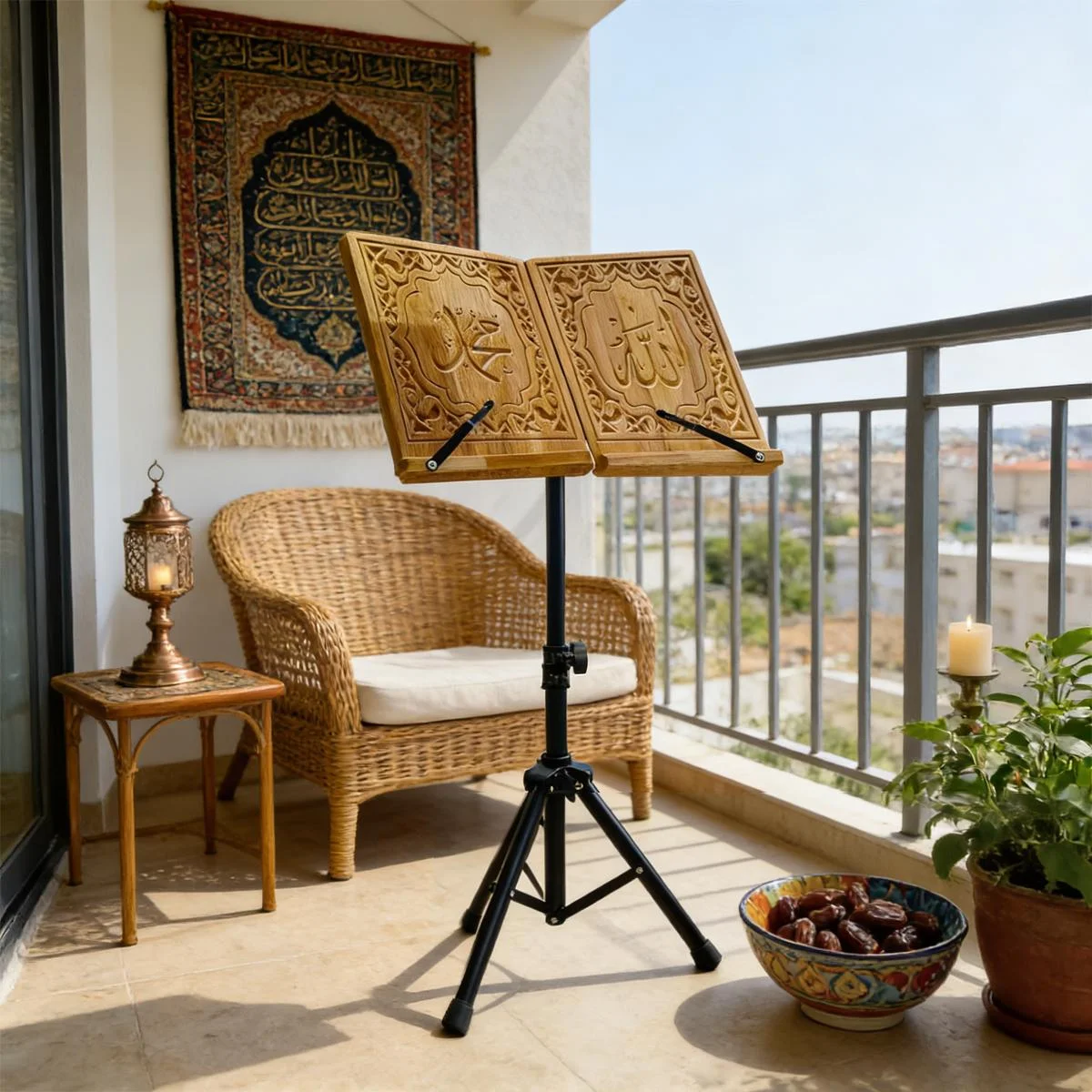 Wooden Quran Stand — size reference