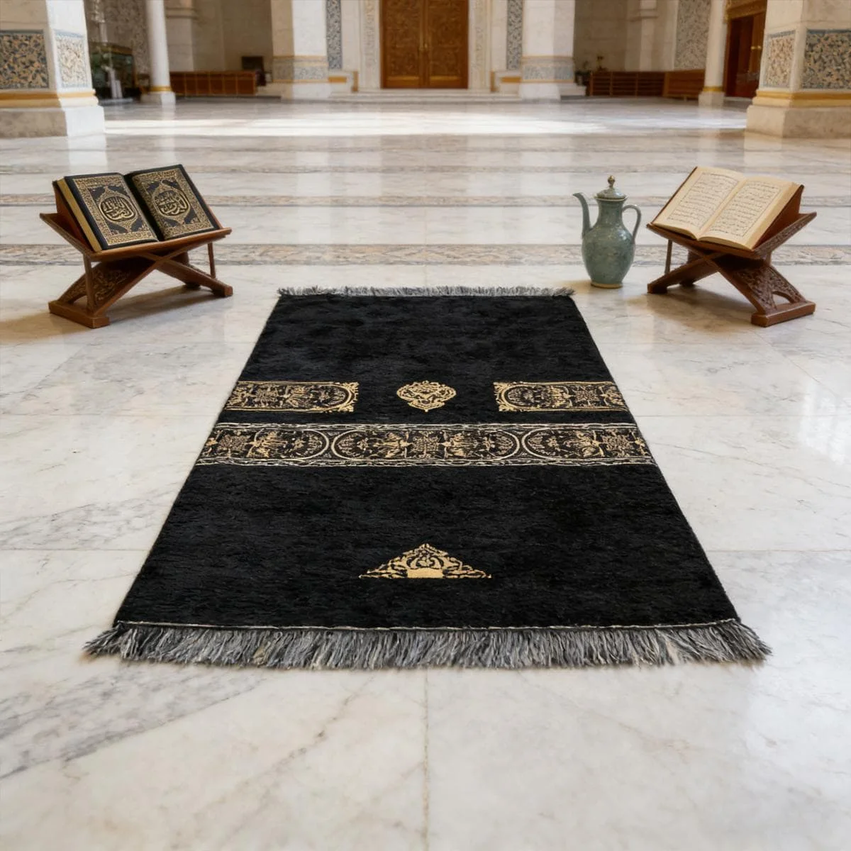 Prayer Mat black tube prayer mat — detail