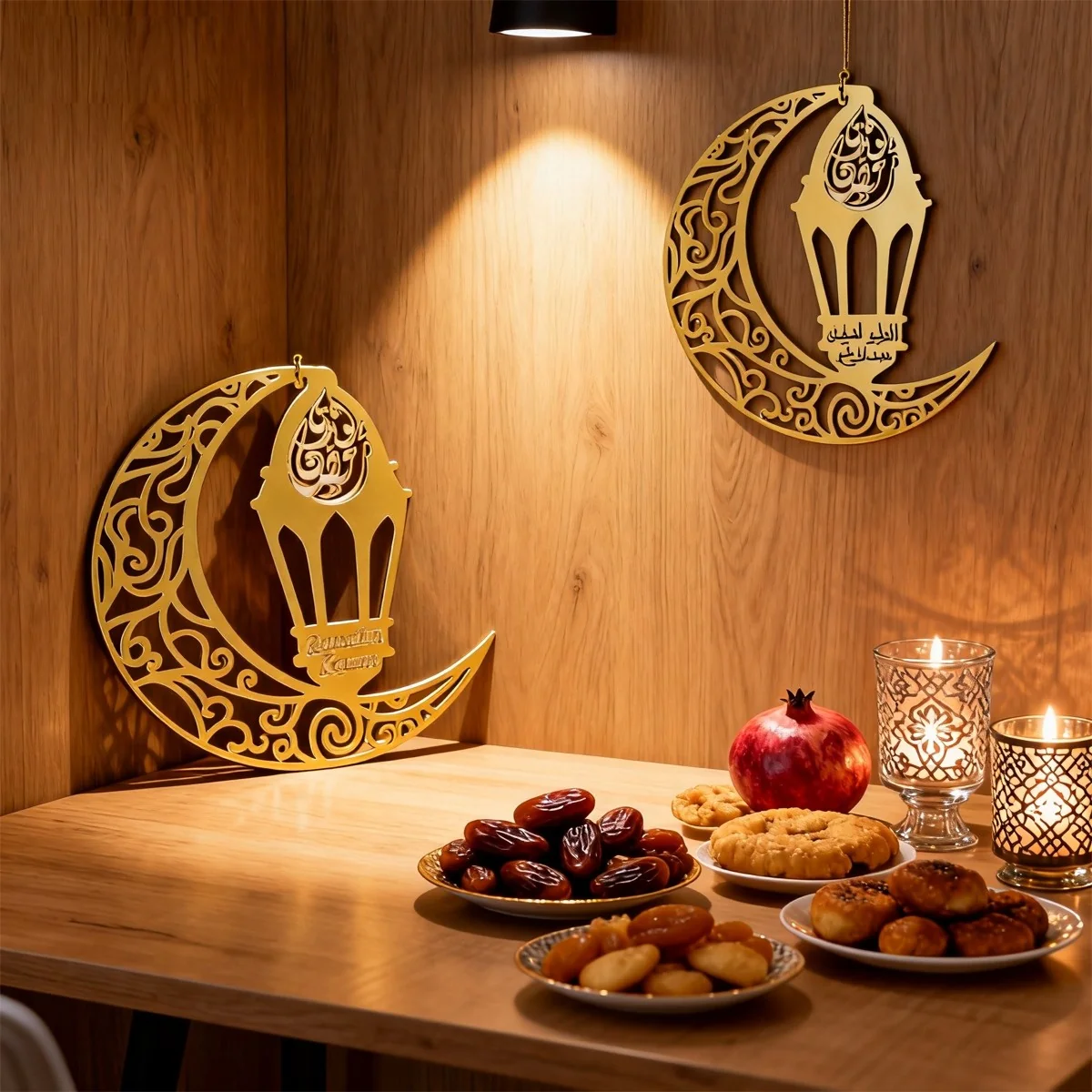 Ramadan Kareem Gold Acrylic Hanging Decor (642251)