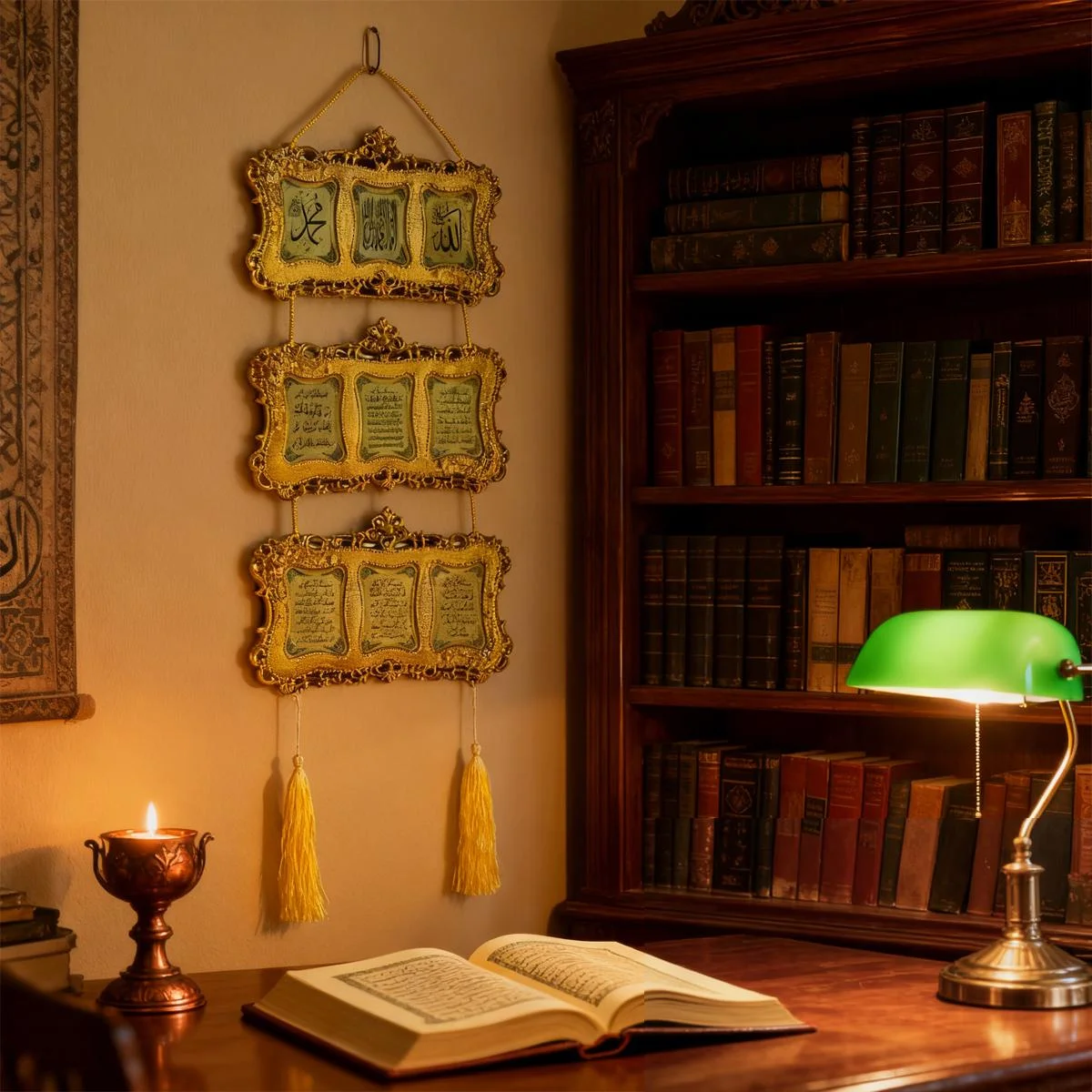 Gold Islamic Wall Decoration — size reference