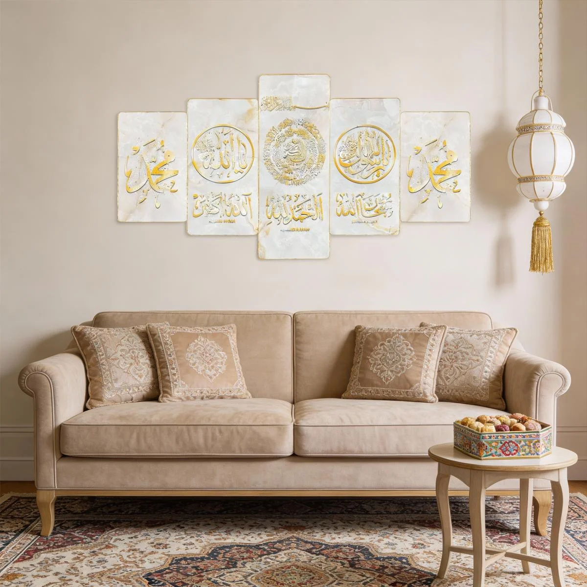 5pcs- Islamic Wall Art Collection 10pcs — size reference
