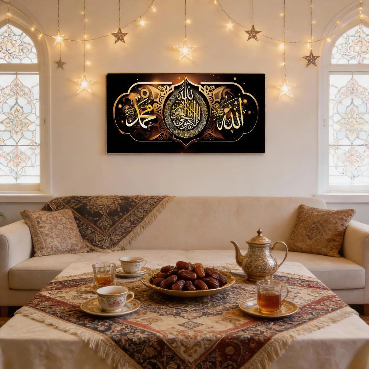 Islamic Wall Art 10pcs — size reference
