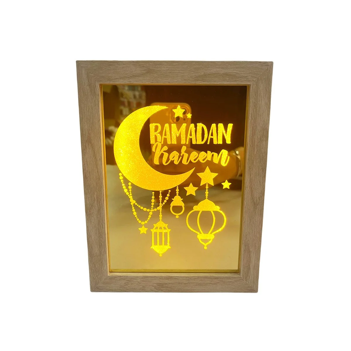 Ramadan Light Box Ornament Gold LED — packaging