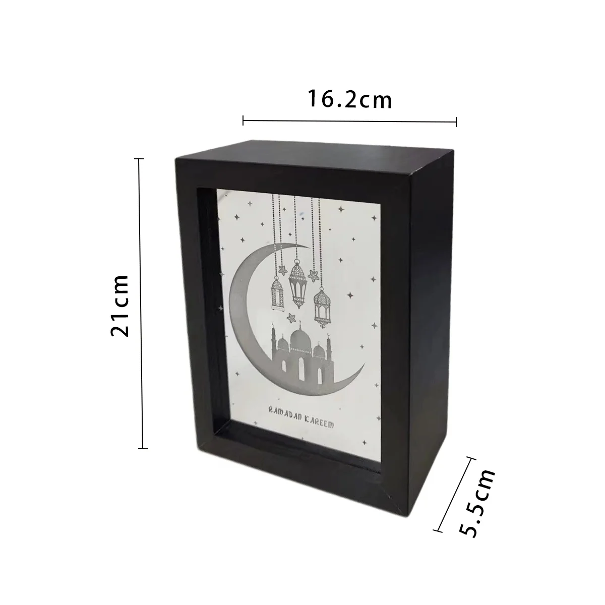 Ramadan Light Box Ornament Black (650096)