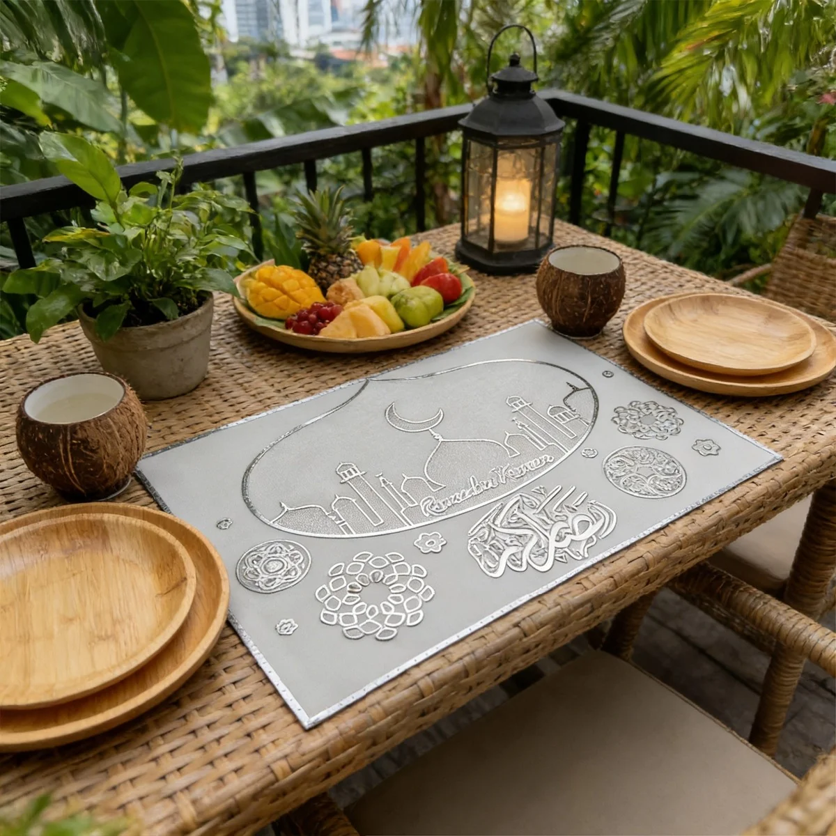 Ramadan Kareem Placemat gold silver placemat (651082)