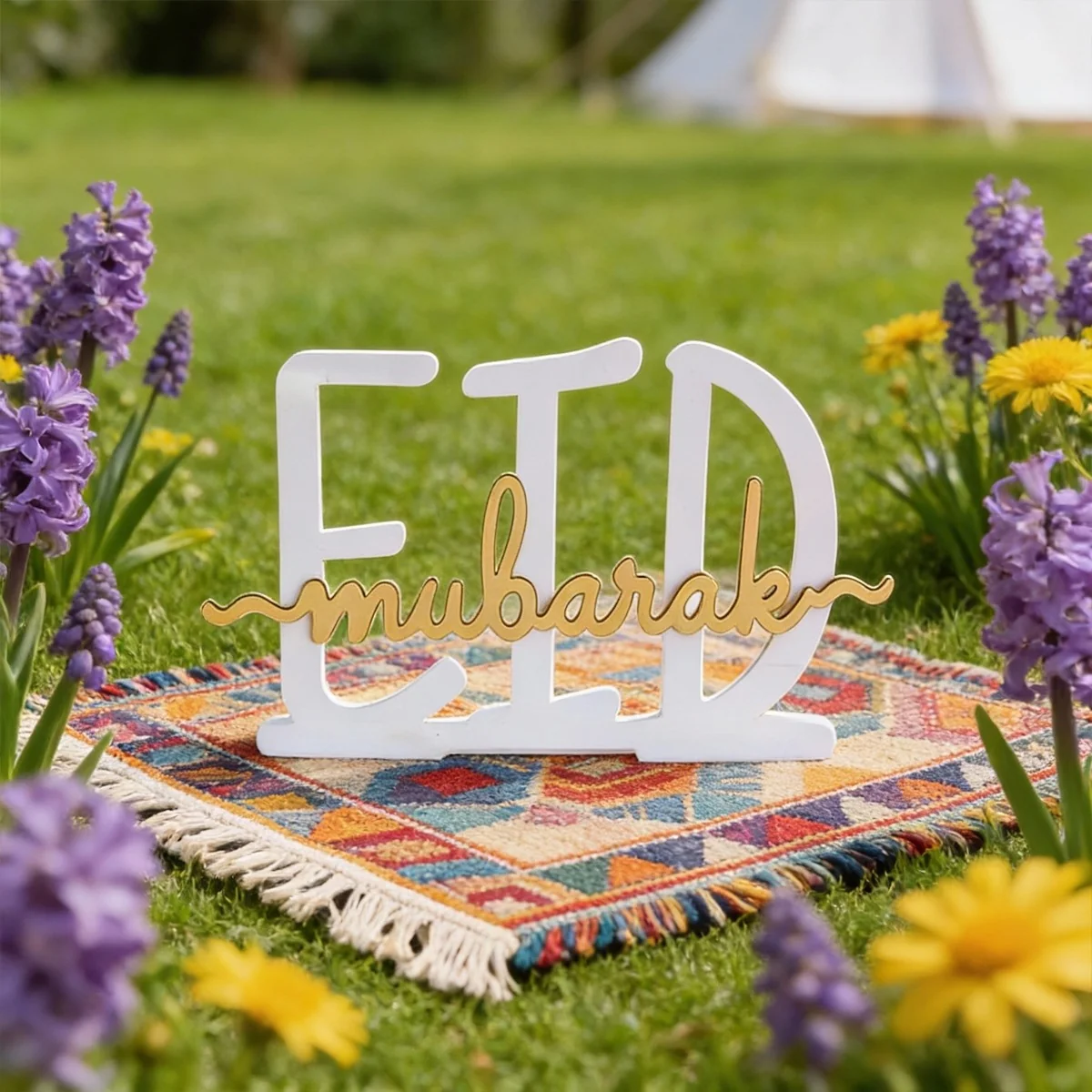 EID Mubarak Wooden Decoration 1pcs (651086)