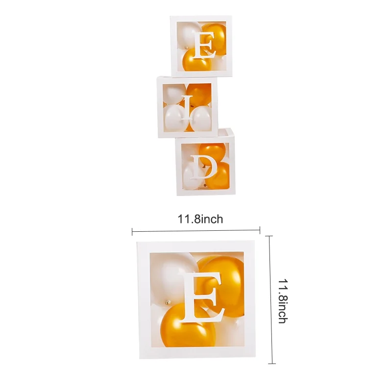 Balloon Box With "EID" Decor 3pcs — size reference