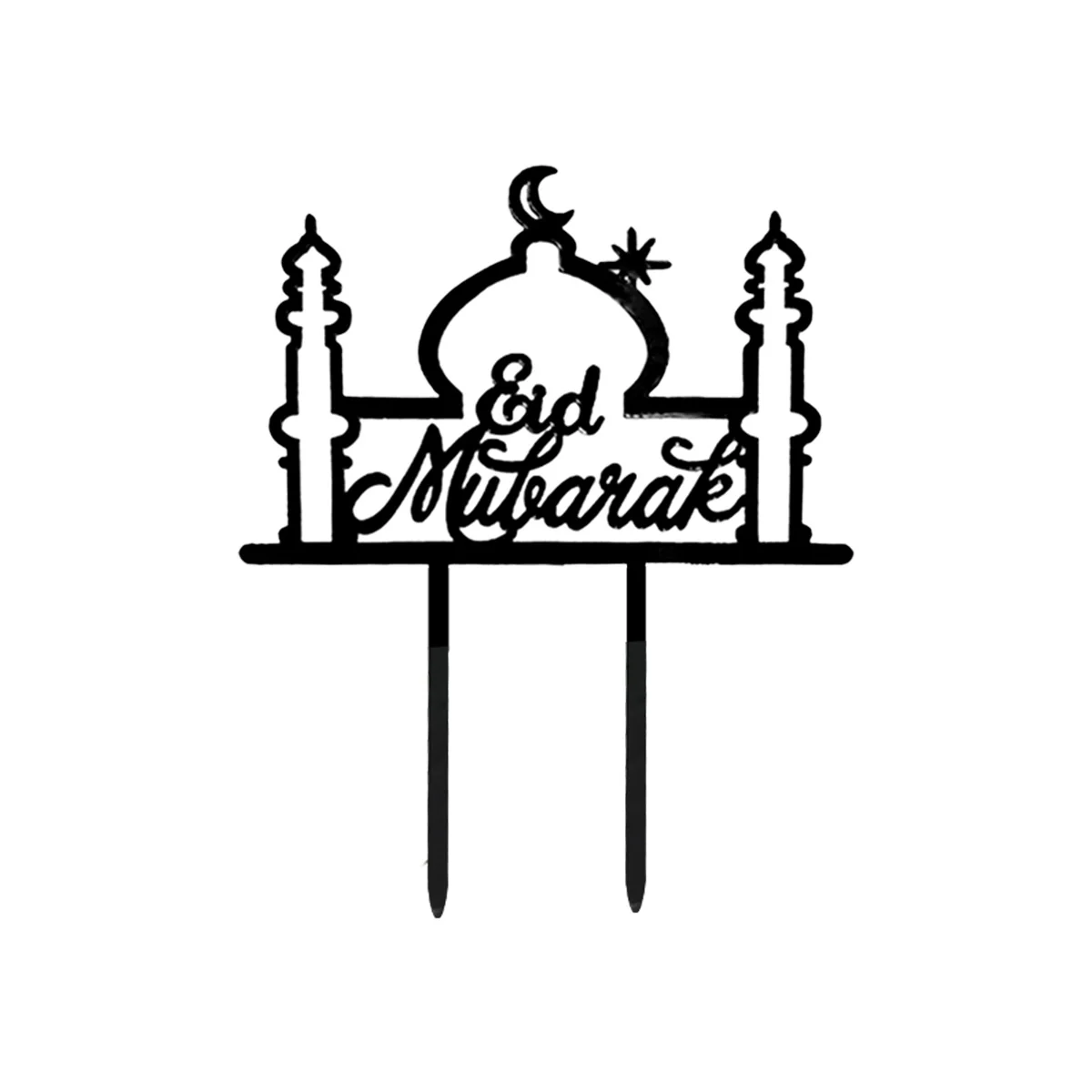 Eid Mubarak Cake Pick Black colour — packaging