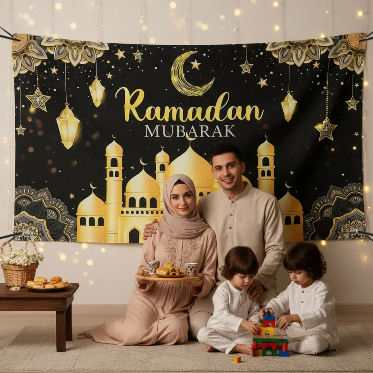 Ramadan Backdrop-gold (ZY-02)