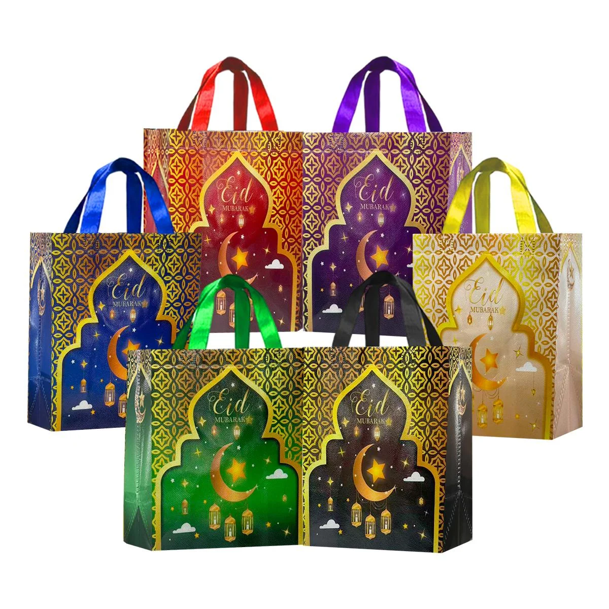 Ramadan Gift Bags - 12pcs
5024 Series, 2 of each of the six colors
29*27*12 (ZY-08)