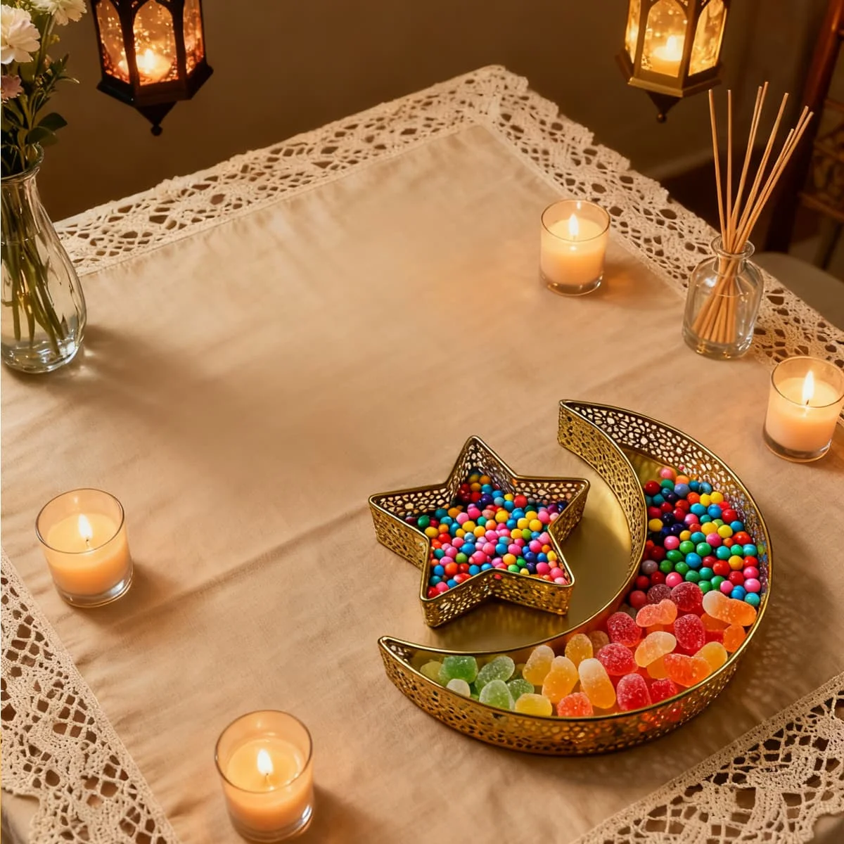 star moon metal plates 2pcs — detail