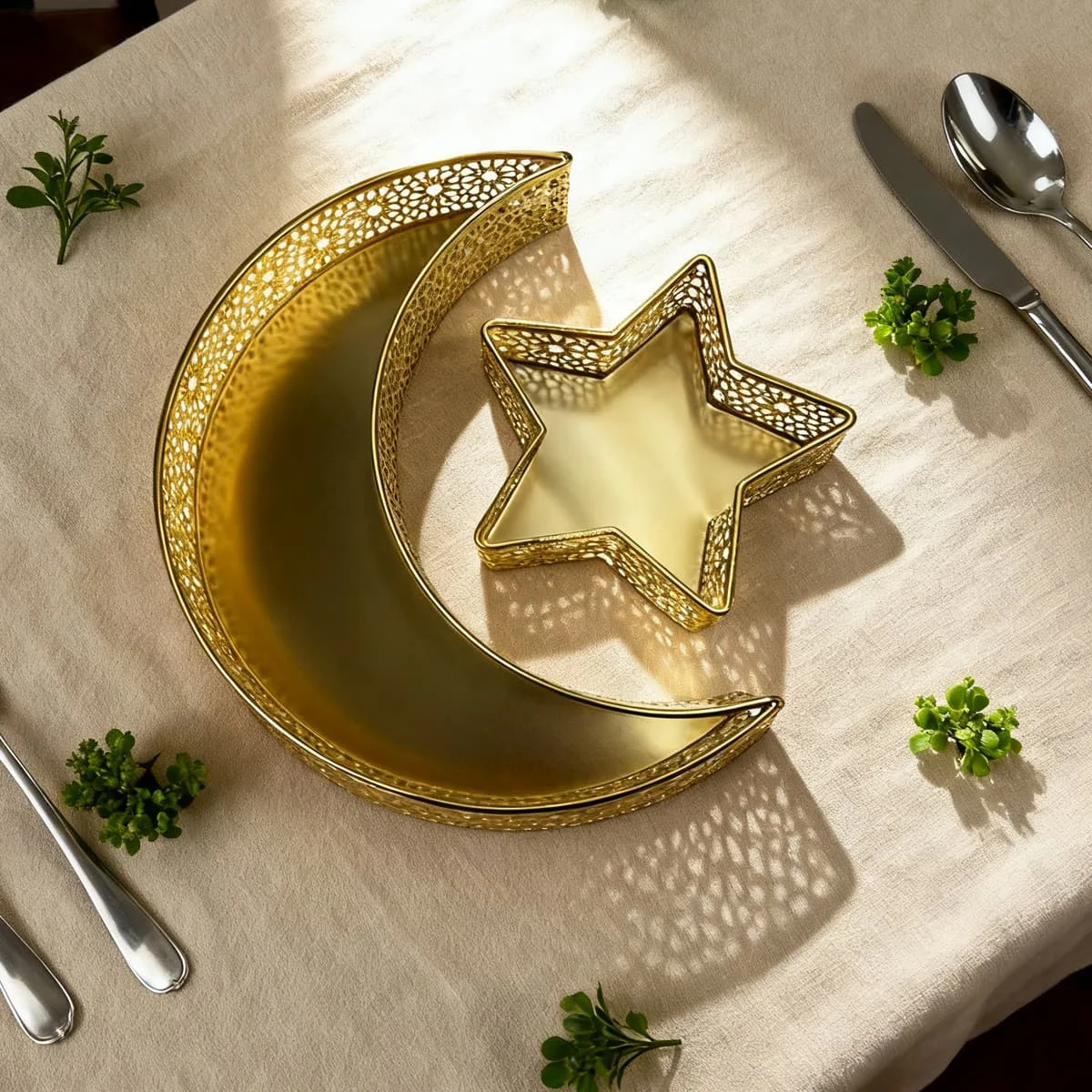 star moon metal plates 2pcs — packaging